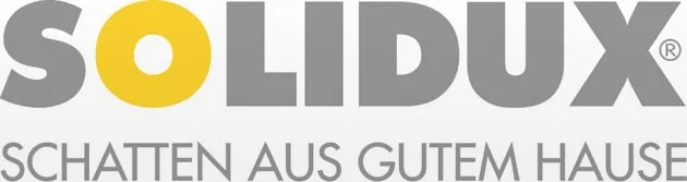 Textlogo von „Solidux“ mit dem Slogan „Übersicht aus gutem Hause“ darunter.